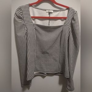 ABN black and white dress top size Medium